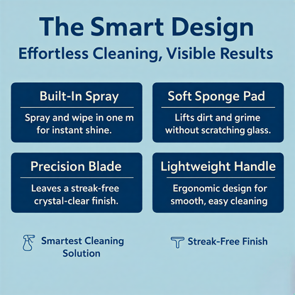 3-in-1 Window Cleaning Squeegee