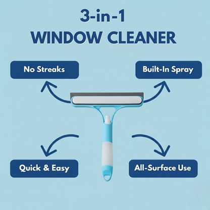 3-in-1 Window Cleaning Squeegee